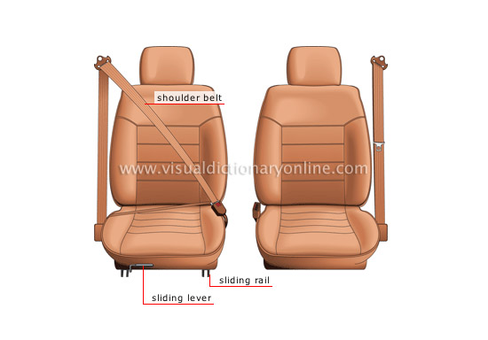 bucket seat: front view