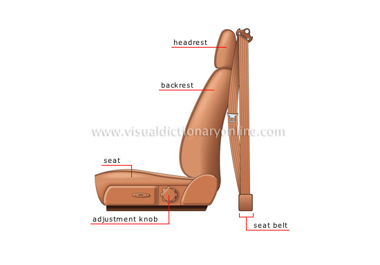 bucket seat: side view